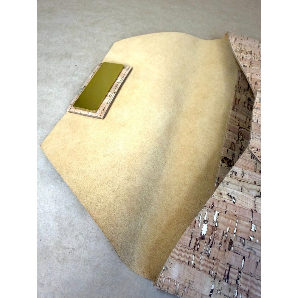 JNB/J. Crew Natural Cork Envelope Clutch Purse, Eco-Friendly & Chic - Picture 4 of 11